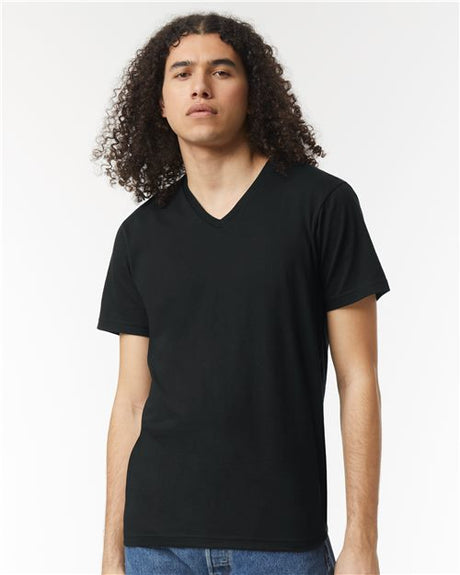 American Apparel Unisex CVC V - Neck Tee - American Apparel 2006CVC Black S