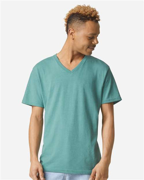 American Apparel Unisex CVC V - Neck Tee - American Apparel 2006CVC Heather Arctic S