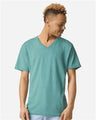 American Apparel Unisex CVC V - Neck Tee - American Apparel 2006CVC Heather Arctic S