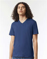 American Apparel Unisex CVC V - Neck Tee - American Apparel 2006CVC Heather Indigo S