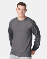 American Apparel Unisex Fine Jersey Long Sleeve Tee - American Apparel 2007 Asphalt S