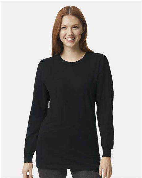 American Apparel Unisex Fine Jersey Long Sleeve Tee - American Apparel 2007 Black S