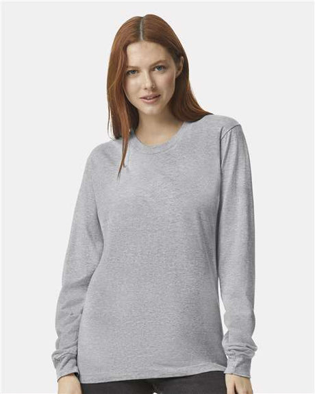 American Apparel Unisex Fine Jersey Long Sleeve Tee - American Apparel 2007 Heather Grey S