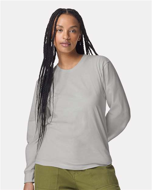 American Apparel Unisex Fine Jersey Long Sleeve Tee - American Apparel 2007 New Silver S