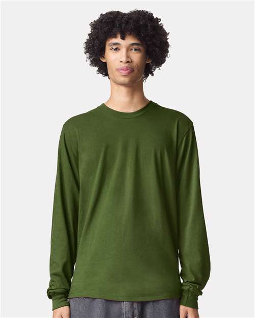American Apparel Unisex Fine Jersey Long Sleeve Tee - American Apparel 2007 Olive S