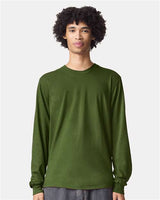 American Apparel Unisex Fine Jersey Long Sleeve Tee - American Apparel 2007 Olive S