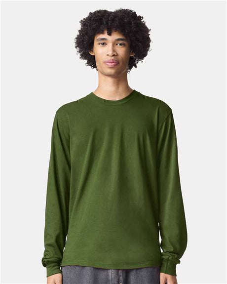 American Apparel Unisex Fine Jersey Long Sleeve Tee - American Apparel 2007 Olive S