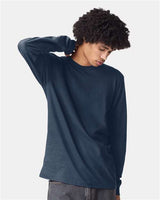 American Apparel Unisex Fine Jersey Long Sleeve Tee - American Apparel 2007 Sea Blue S