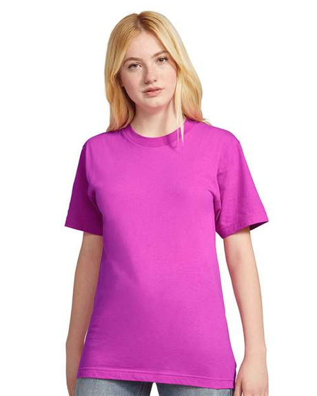 American Apparel Unisex Fine Jersey Tee - American Apparel 2001 Super Pink S