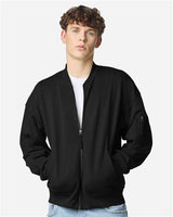 American Apparel Unisex French Terry Bomber Jacket - American Apparel FTJ77 Black S
