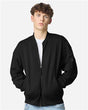 American Apparel Unisex French Terry Bomber Jacket - American Apparel FTJ77 Black S