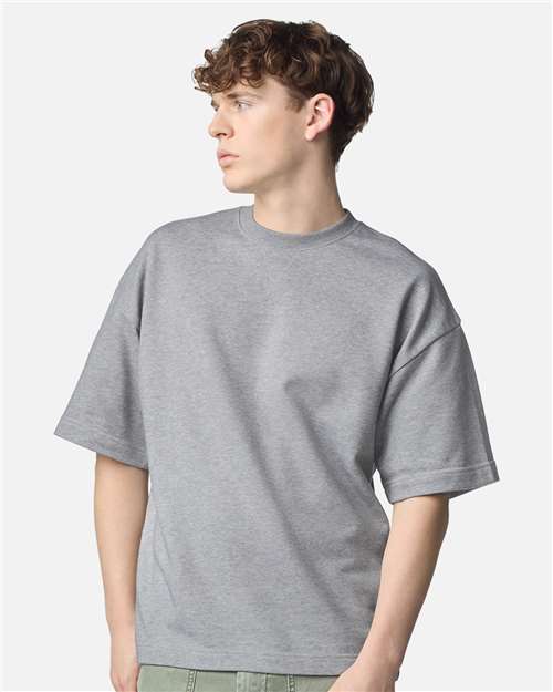 American Apparel Unisex French Terry Ex Crew - American Apparel FTEX00 Heather Grey S