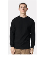 American Apparel Unisex Heavyweight Cotton Long Sleeve Tee - American Apparel 1304 Black S