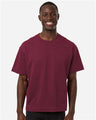 American Apparel Unisex Heavyweight Cotton Mid - Length Tee - American Apparel 13ML0 Burgundy S