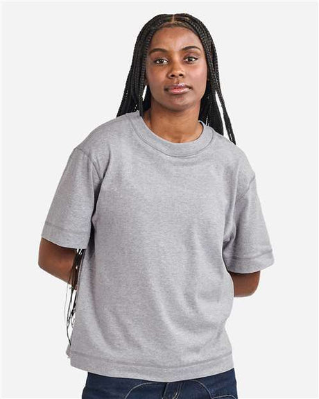 American Apparel Unisex Heavyweight Cotton Mid - Length Tee - American Apparel 13ML0 Heather Grey S