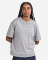 American Apparel Unisex Heavyweight Cotton Mid - Length Tee - American Apparel 13ML0 Heather Grey S