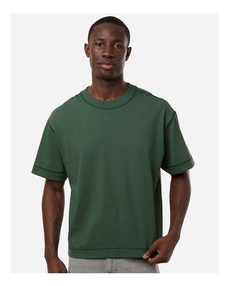 American Apparel Unisex Heavyweight Cotton Mid - Length Tee - American Apparel 13ML0 Pine S