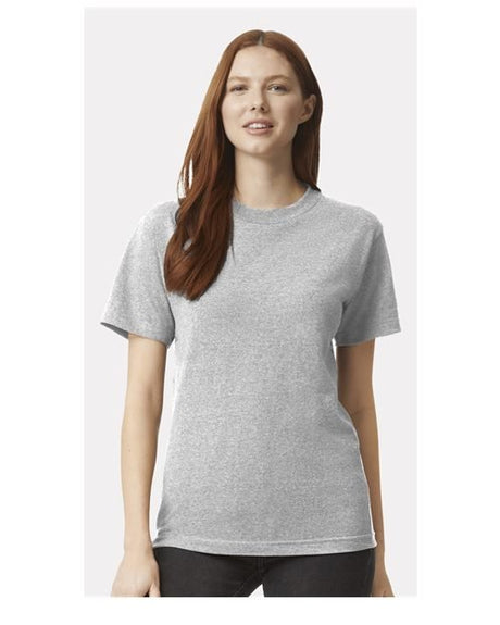 American Apparel Unisex Heavyweight Cotton Tee - American Apparel 1301 Heather Grey S