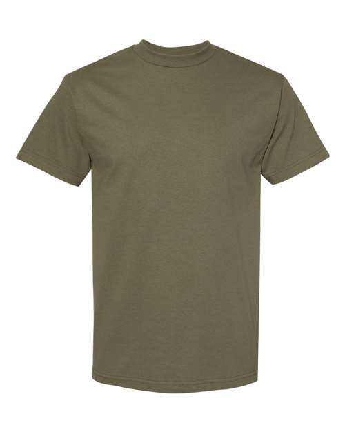 American Apparel Unisex Heavyweight Cotton Tee - American Apparel 1301 Military Green S