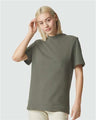 American Apparel Unisex Pique Mockneck Tee - American Apparel 1PQ Lieutenant S
