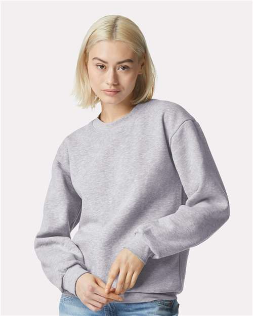 American Apparel Unisex ReFlex Fleece Crewneck Sweatshirt - American Apparel RF496 Heather Grey XS