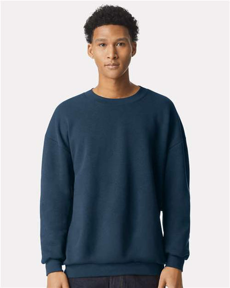 American Apparel Unisex ReFlex Fleece Crewneck Sweatshirt - American Apparel RF496 Sea Blue XS