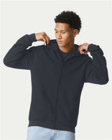 American Apparel Unisex ReFlex Fleece Full - Zip Hoodie Sweatshirt - American Apparel RF497 Black XS
