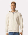 American Apparel Unisex ReFlex Fleece Full - Zip Hoodie Sweatshirt - American Apparel RF497 Bone XS