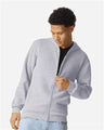 American Apparel Unisex ReFlex Fleece Full - Zip Hoodie Sweatshirt - American Apparel RF497 Heather Grey XS