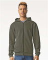 American Apparel Unisex ReFlex Fleece Full - Zip Hoodie Sweatshirt - American Apparel RF497 Lieutenant XS
