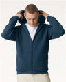 American Apparel Unisex ReFlex Fleece Full - Zip Hoodie Sweatshirt - American Apparel RF497 Sea Blue XS