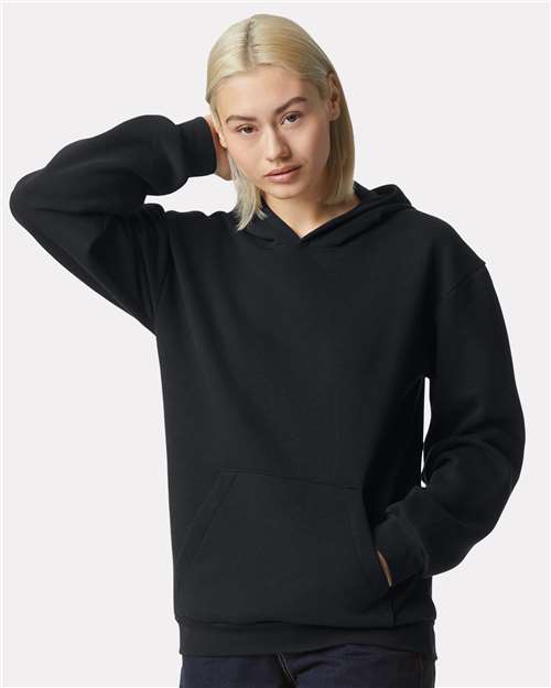 American Apparel Unisex ReFlex Fleece Hoodie Sweatshirt - American Apparel RF498 Black XS