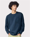 American Apparel Unisex Super Heavyweight Long Sleeve Pocket Tee - American Apparel 9410 Sea Blue S