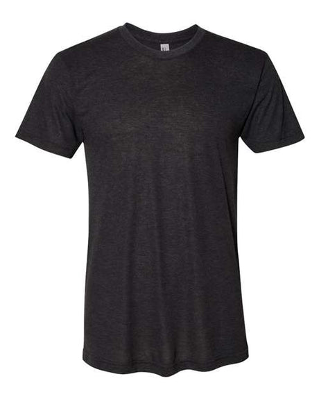 American Apparel Unisex Triblend Track Tee - American Apparel TR401 Tri - Black XS