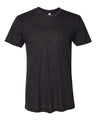 American Apparel Unisex Triblend Track Tee - American Apparel TR401 Tri - Black XS
