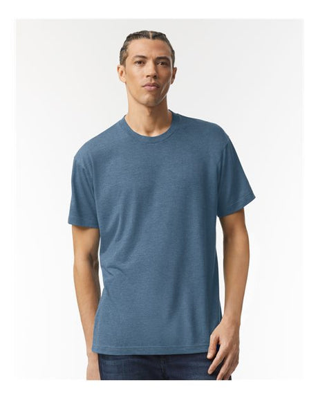 American Apparel Unisex Triblend Track Tee - American Apparel TR401 Tri - Dusk XS