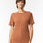 American Apparel Unisex Triblend Track Tee - American Apparel TR401 Tri - Rust XS