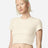 American Apparel Women's Baby Rib Cropped Tee - American Apparel BR210 Bone S