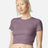 American Apparel Women's Baby Rib Cropped Tee - American Apparel BR210 Smokey Violet S