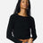 American Apparel Women's Baby Rib Long Sleeve Cropped Tee - American Apparel BR2107 Black S