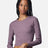 American Apparel Women's Baby Rib Long Sleeve Cropped Tee - American Apparel BR2107 Smokey Violet S