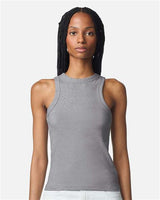 American Apparel Women's Baby Rib Tank - American Apparel BR2101 Heather Grey S