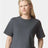 American Apparel Women's Fine Jersey Boxy Tee - American Apparel 102 Asphalt S