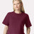 American Apparel Women's Fine Jersey Boxy Tee - American Apparel 102 Burgundy S