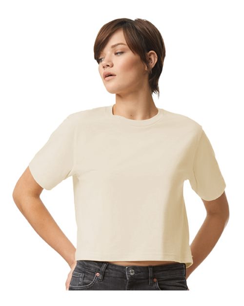 American Apparel Women's Fine Jersey Boxy Tee - American Apparel 102 Creme S