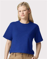 American Apparel Women's Fine Jersey Boxy Tee - American Apparel 102 Lapis S