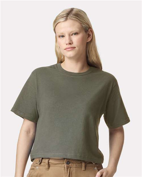American Apparel Women's Fine Jersey Boxy Tee - American Apparel 102 Lieutenant S