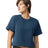 American Apparel Women's Fine Jersey Boxy Tee - American Apparel 102 Sea Blue S