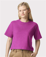 American Apparel Women's Fine Jersey Boxy Tee - American Apparel 102 Super Pink S
