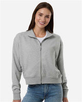 American Apparel Women's French Terry Full - Zip Jacket - American Apparel FTJ00 Heather Grey S